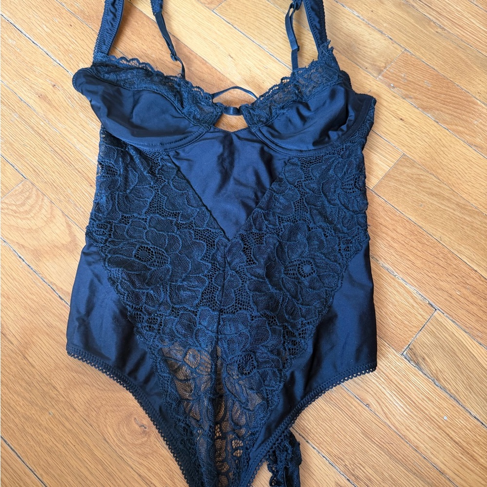 Black Lace Bodysuit Lingerie